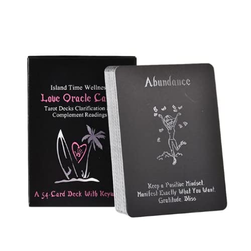 Island Love Oracle Cards Health Time Tarot Card Beam Black Full English Version，Fortune Telling Game Divination Tools ，Tarot Cards For Beginners With Velvet Tarot Bag #TOP3