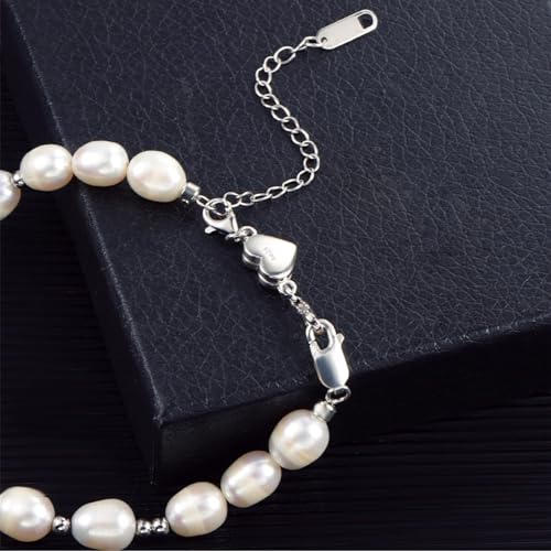 Moguri 2 Stücke Herz Magnetverschluss Kette 925 Sterling Silber Armband Verschluss Magnetverschluss für Ketten Halskette Armband DIY Jewellery Making Accessories