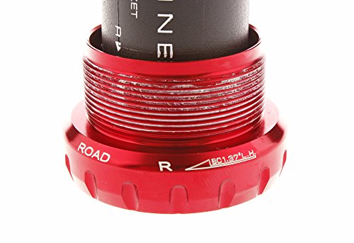 Aerozine Bb-08-Rd Road Bottom Bracket Cycling Bb/Ceramic Bearing/For Cyclocross Cx Fixed Gear Time Trial Triathlon Bike/English Threaded Bsa/68Mm/84G (Red) #TOP4