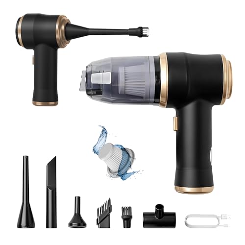 ThomasWorth Handheld Vacuum Cleaner for Car with Strong 15000Pa Suction, 3-in-1 Mini Car Vacuum Cordless Rechargeable with 120W Motor Air Duster and Pump for Deep Cleaning Anywhere