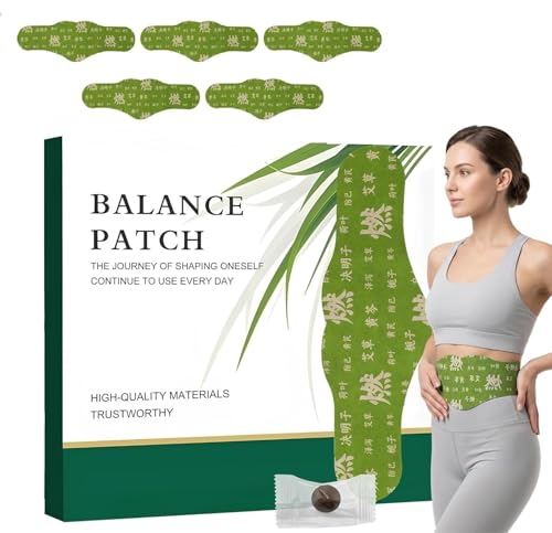 Image of AVNISH Japanese Herbal Balance Patch, Plant-Based Ingredients, Comfortable Adhesive Design, Balance Belly Button Patch Natural Detox & Slimming Waist Sticker Easy Topical Use, 5 Pieces