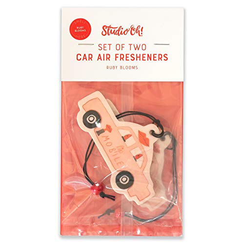 Image of Studio Oh! Lipstick Mobile Set of 2 Hanging Car Air Freshener, Long-Lasting Fragrance, Odor Eliminator, Scented Car Accessory for Auto Interior, Decorative Air Freshener, 4 x 7.5 in