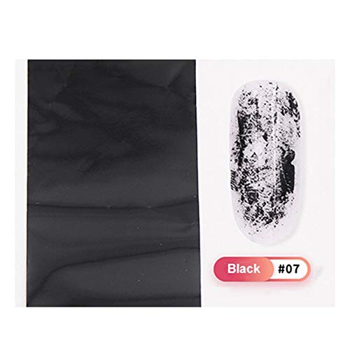 MUZIWENJU 7 Colors/kit Nail Foils Laser AB Colors Flakes Shiny Transfer Sticker Design Tip Nail Art Decoration (Color : Rose gold 07)