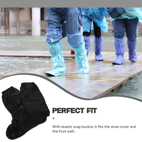 Cubiertas impermeables para botas de lluvia unisex, antideslizantes, diseño de tubo alto, ligeras y duraderas, protegen contra lluvia y barro miniatura 3