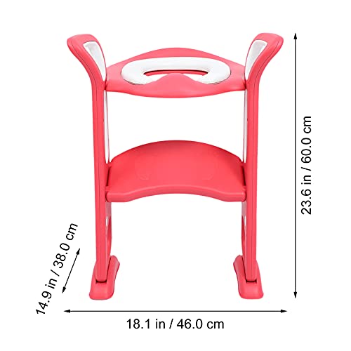 BESPORTBLE Potty Training Seat Step Kruk Ladder Peuters Zacht Gewatteerde Potty Training Toilet Seat Kids Toilet… - Afbeelding 3