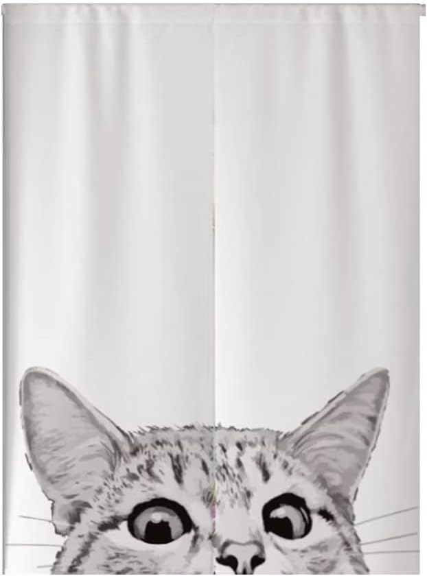 暖簾 おしゃれ のれん 猫 180cm丈