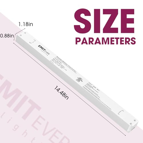 Image of EMITEVER 150W 24V Triac Dimmable LED Driver,AC 100-277V to DC,UL Listed | Forward /Reverse Phase, Triac, MLV, ELV Compatible, Works with Lutron & Leviton Dimmer, Class 2 , Transformer for LED Lights