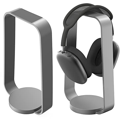 humancentric Headphone Stand Headset Holder in Space Gray, Weighted Aluminum Headphone Holder - Image 2