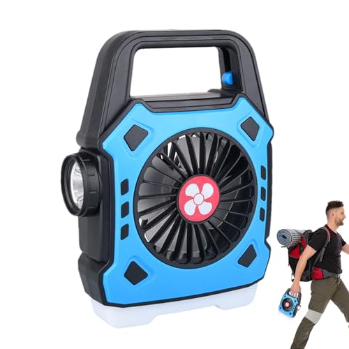 Ventiladores de camping para tiendas de campaña, lámpara portátil recargable, ventiladores de tienda de campaña para colgar | para pesca, playa, , viajes al aire libre, coche, cámper