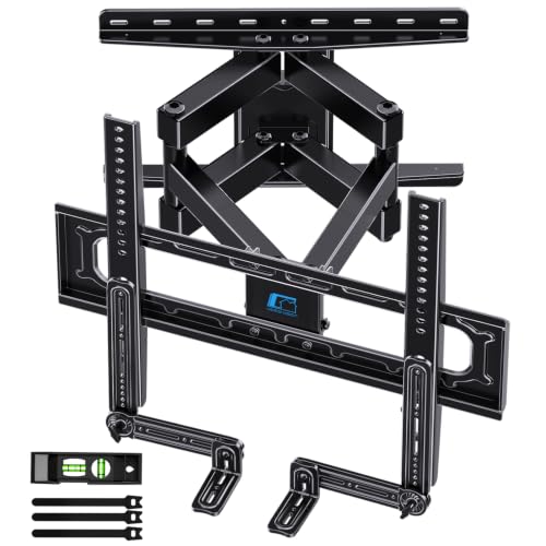 Image of HOME VISION Full Motion TV Mount Soundbar Bundle for 26-70 inch TVs, 132 lbs | ±60 Swivel & Tilt, 6 Articulating Arms, Soundbar Moves with TV, Fits 8 inch /12 inch /16 inch Studs, Max VESA 400x400