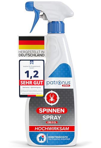 Patronus Spinnen-Spray mit maximaler Sofortwirkung für effektive Spinnen-Abwehr 500 ml - schnell & zuverlässig für Innen und Außen (Haus, Wohnung, Boot etc.), hochwirksam & laborgeprüft