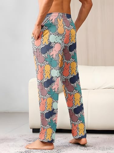 Men's Pajama Pants Lounge Pants Straight-Fit Men Sleepwear Bottoms with Pockets3