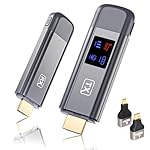 TTQ Wireless HDMI Transmitter and Receiver, 4K Decode 1080P Output, Wireless HDMI Sender Extender, Metal Housing, LED Display, 100FT Range, 2.4G&5G, for PC/DV/HDTV/Projector/TV Box