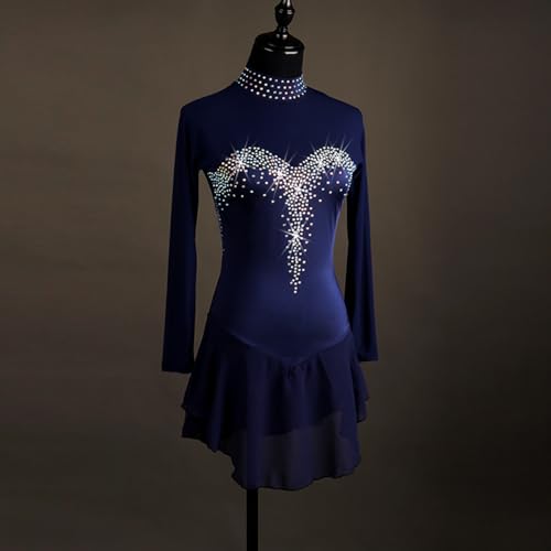 Vestido de patinação artística personalizado competição patinação no gelo saia para meninas mulheres