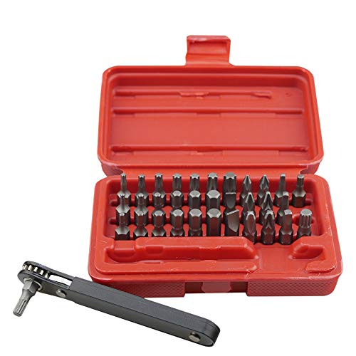 Juego de puntas K402 con mini llave de carraca de alta resistencia y 34 piezas intercambiables 3