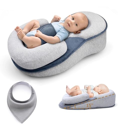 Image of YYHIRFS Baby Bed Acid Reflux, Baby Feeding Support Pillow (Grey)