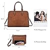 Dasein-Women-Satchel-Handbags-Shoulder-Purses-Totes-Top-Handle-Work-Bags-with-3-Compartments Dasein Women Satchel Handbags Shoulder Purses Totes Top Handle Work Bags with 3 Compartments (2-Brown)