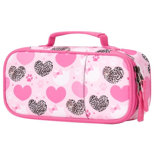 Image of Choco Mocha Cat Pencil Case for Girls, Soft Pencil Case Kids Pencils Pouch for Kindergarten Girls, Pink