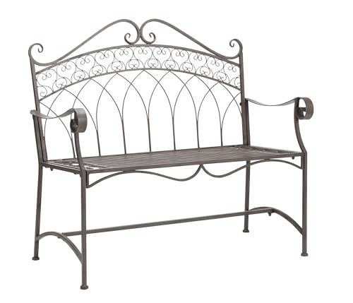 Dehner Gartenbank Antik, 2-Sitzer Bank in Vintage-Optik, 110 x 55 x 103.5...