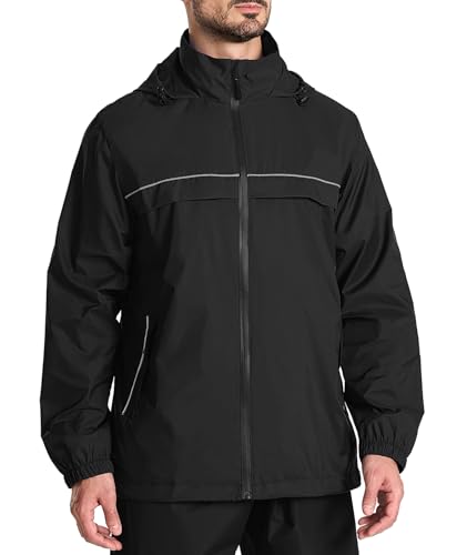 Amazon.com: Men's Rain Jacket Waterproof with Hood Lightweight