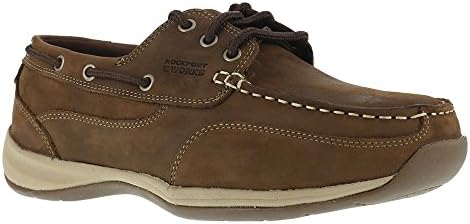 Rockport Works Men's Sailing Club 3 Eye Tie Boat Shoe-Tan-6 M | Image 2