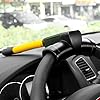 Steering Wheel Lock with 2 Keys,T Type Bar Steering Wheel Lock High Visibility Car Lock Cut Resistant Anti-Theft Device Universal Steering Wheel to Seat Belt Lock for Cars SUV Van Golf Cart Truck #1