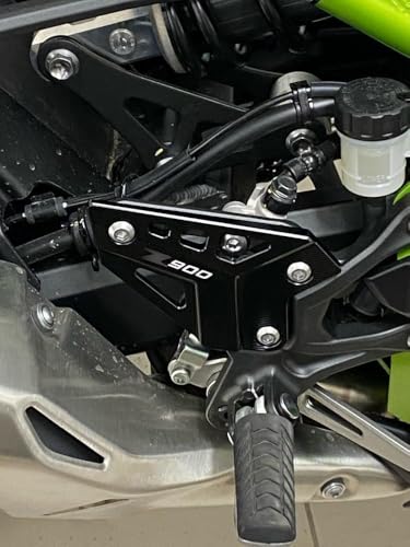 MOQIAOSEIKO Motorrad Fußrasten Fußrastenschutz Kompatibel mit Z900 Z 900 2017 2018 2019 2020 2021 2022 2023 2024 Zubehör Fersenschutz Fußrastenplatte Aluminium