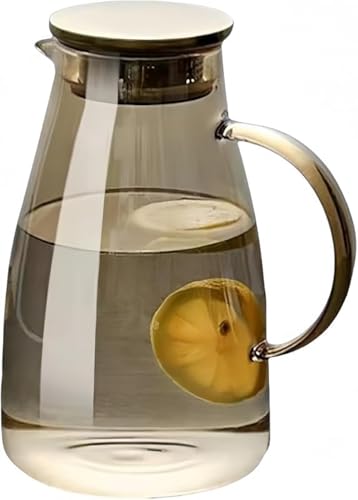 CokBlu 耐熱ガラスポット 直火・電気ケトル対応 ステンレス茶こし一体型蓋 大容量 北欧デザイン ティー・麦茶・冷水用