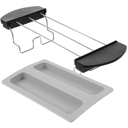 VALICLUD Toastständer Aus Edelstahl Und Kunststoff Grill-warmhalter Für Sandwiches Spülmaschinenfest Hoher Temperaturbeständigkeit Stabile Eigenschaften Praktisches Toasterzubehör