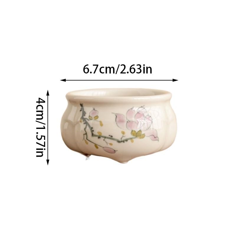 Podstawka pod kadzidełka na patyczki, ręcznie malowana, trójnożna kadzielnica do użytku domowego, kadzidełka ceramiczne