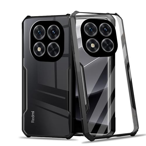 MEMELOKA Funda para Xiaomi Redmi Note 14 Pro 5G/Poco X7 5G, Borde Flexible de TPU Suave + Transparente Dura Acrílico Trasera Carcasa con Parachoques de Silicona Anti-Choques