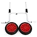Detachable Kayak Trolley, 50KG Loading Capacity Adjustable Width Crossbar Kayak Carrier Cart Aluminum Kickstands Large Solid Rubber Tyres for Transportation