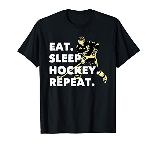 Eat Sleep Hockey Repeat Cool USA Ice Sports Player Gift Maglietta