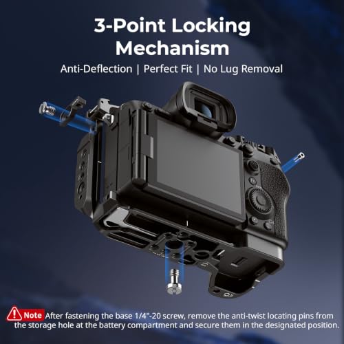 Image of SmallRig HawkLock A7 V /A7R V /A7 IV Cage Kit for Sony Alpha 7 V /7R V /7 IV, with H21 NATO Top Handle, H21 NATO Rail, Quick Release Plate for Arca, Cable Clamp for HDMI