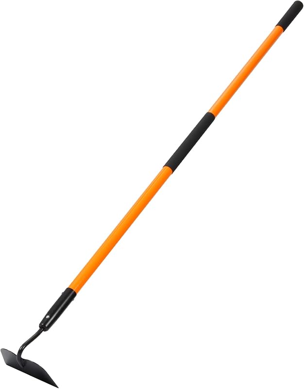 Herramienta de azada de jardín, herramienta de jardín de azada resistente, azada de jardín para desmalezar con mango largo de fibra de vidrio, 58 pulgadas