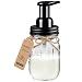 Mason Jar Foaming Soap Dispenser - Rustproof Stainless Steel Lid / BPA Free Pump,With Chalkboard Labels - Rustic Farmhouse Decor Hand Soap Dispenser for Bathroom Vanities,Kitchen Sink,Countertops