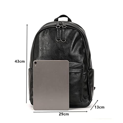Large Capacity Mens Backpack PU Leather Backpack For Men Fashion Travel Backpacks3