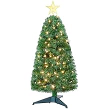 ELYKEN 3FT Mini Christmas Tree with LED Lights, Small Artificial Christmas Xmas Holiday Decorations for Tabletop, Bedroom, Indoor, Outdoor, Green