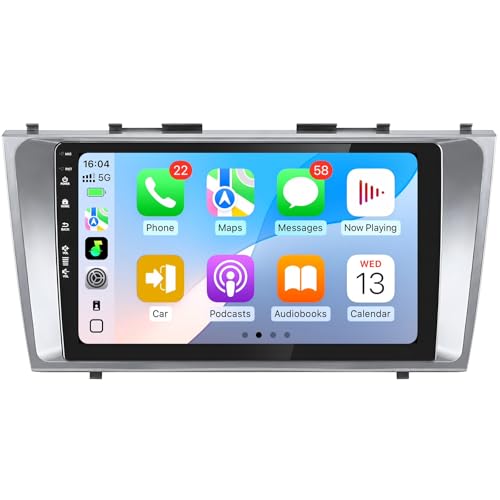5G-WiFi6 (4Core 64G ROM) Car Radio Stereo for Toyota Camry 2006-2011(Not Fit JBL) 9 inch Touch Screen Head Unit with Wireless Carplay Android Auto GPS Bluetooth SWC FM 1080P Backup Camera