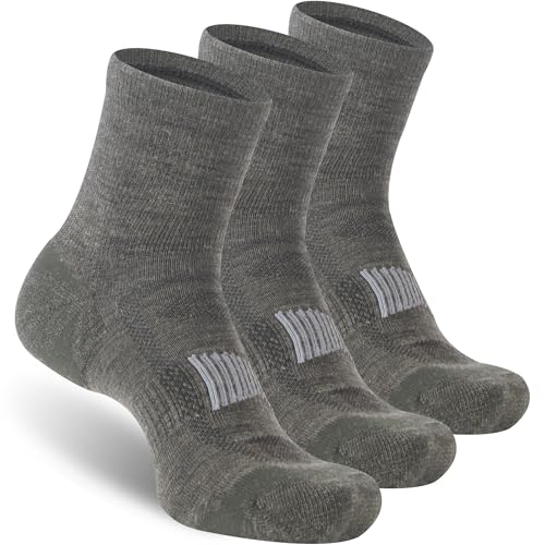 Image of 3 Pairs 90% Merino Wool Ankle Socks, Thin All-Season Casual Soft Breathable for Men Women