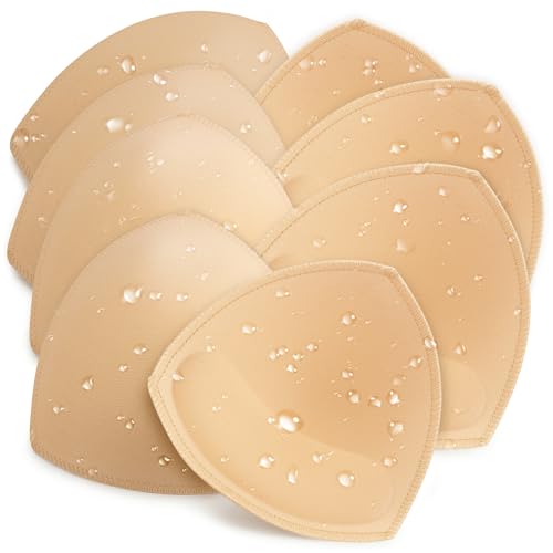 Image of BeaGirl Waterproof Swimsuit Bra Pad Inserts 4 Pairs,Push up Sewn Padded Bathing Suit Insert for Swimsuits Sport Bikini