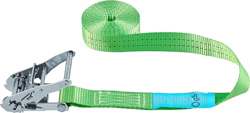 Connex Zurrgurt - Einteilig - 5 m x 38 mm - 2000 kg maximale Belastbarkeit - Mit Spannratsche, ohne Haken - Aus Polyester / Spanngurt / Ladungssicherung / Ratschengurt / B34419