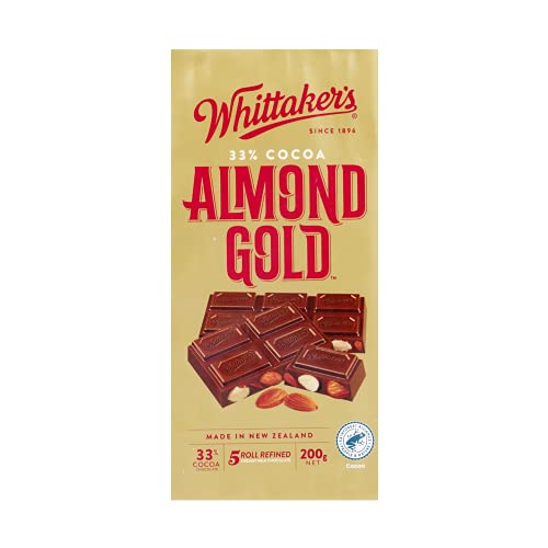 Whittaker's Chocolate Block 200g (Made in New Zealand) (Almond Gold)