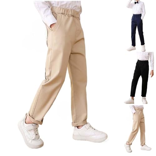 Toddler Kids Boys Stretch Relaxed Straight Chino Pants Athletic Jogger Hiking Pants Track Sweatpants Uniform Pant