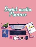  Social Media Planner: Social Media Posting Schedule & Content Planner / Organizer (Instagram, TikTok, Facebook,Youtube) gift for adult  Large 8.5x11 in 