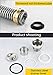 RZGZKLSH Kitchen Double Sink Downpipe Fittings, Stainless Steel Sink Sink Set Drainer, Stainless Steel Sink Set, Kitchen Sewer Drain Pipe for Kitchen, Bathroom, Washroom