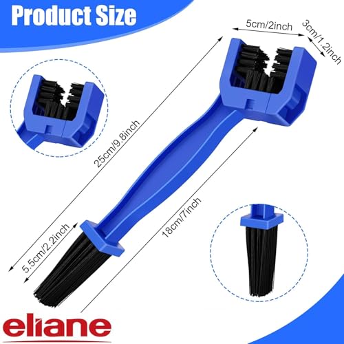 Image of Eliane Universal Multi Purpose Bike Chain Cleaner Brush Motorcycle Cycle Soft & Long Bristles Ideal for Quick Cleaning of Cycles Motorcycles Bikes Gear Shifter Washer (Blue-1Pcs)