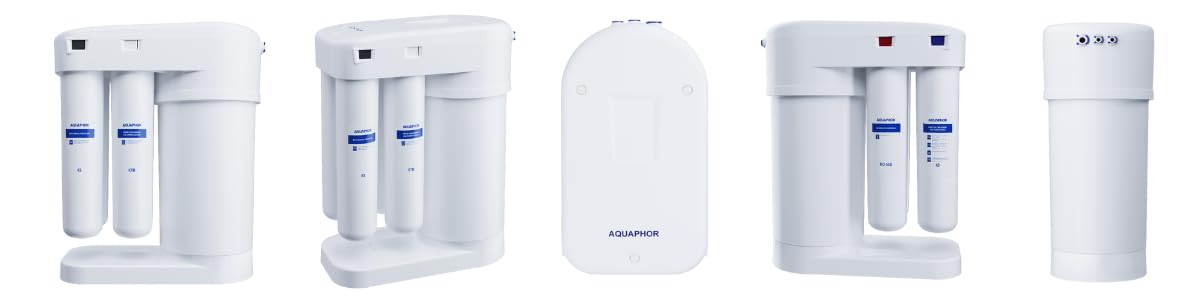 Aquaphor Morion 101S RO Sistema De Osmosis Inversa Filtro De Agua Bajo Fregadero Con Tanque 5L Integrado Purificador De Agua Contra Cal Bacterias Y Virus Incluye Mineralizador Y Grifo Blanco