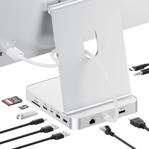 11-in-1 USB C Hub for iMac 24" 2021-2024 with M.2 NVMe 4TB SSD Enclosure by PULWTOP - Used condition - US$104.40
