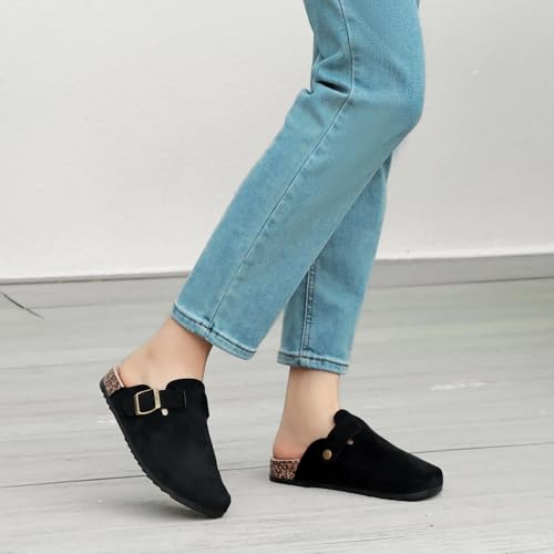 Jifenkla Mules et Sabots Homme Femme avec Liège Boucle Réglable Semelles Chaussures de Jardin Confortable d'Intérieur Extérieur 35-45 – vue 2